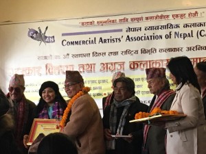 नेपाल व्यवसायिक कलाकार संघको स्थापना दिवसमा कलाकारहरु पुरस्कृत