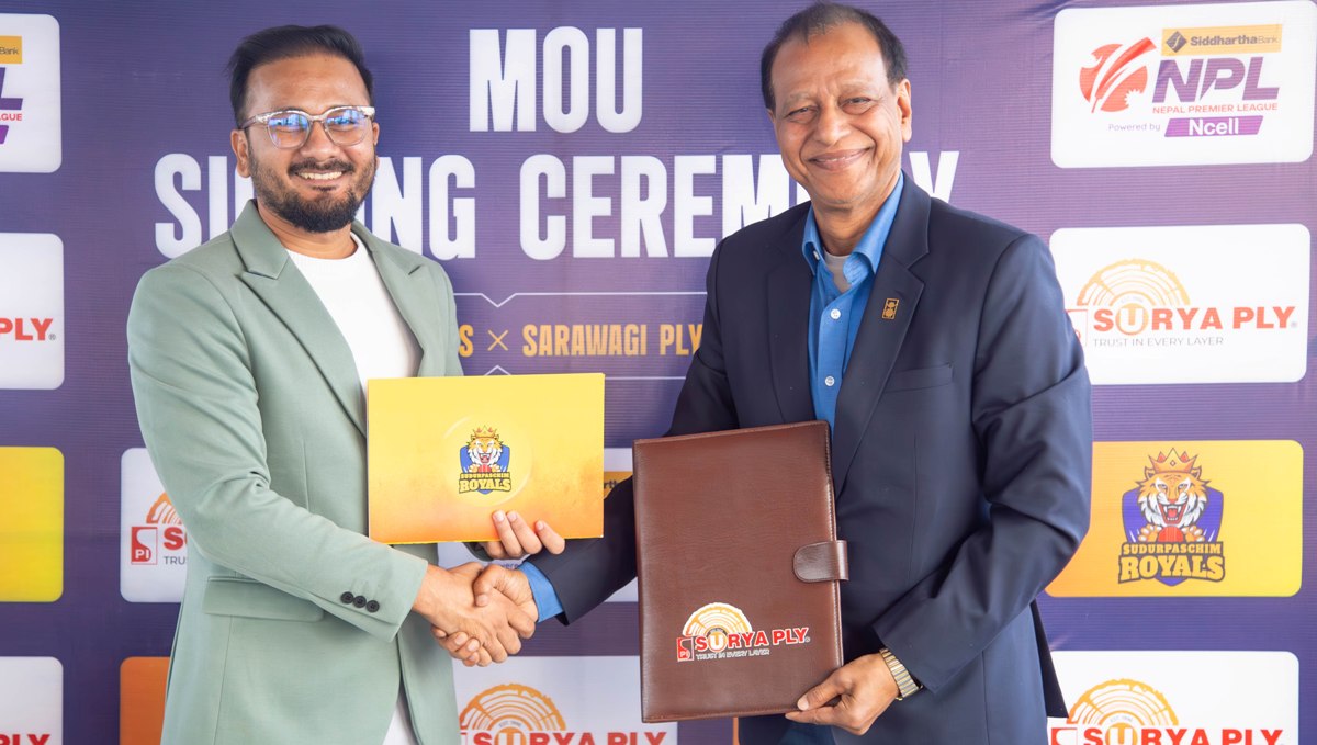 प्रिमियर लिगको लागि सुदूरपश्चिम रोयल्स र सूर्य प्लाईबीच सम्झौता